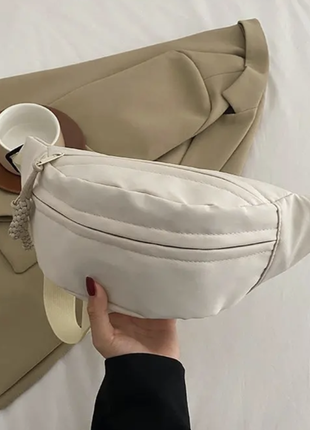 Сумка через плече біла айворі