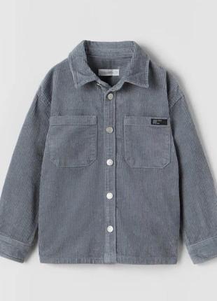 Крутая вельветовая рубашка/куртка zara на подростка 11-12лет.1 фото