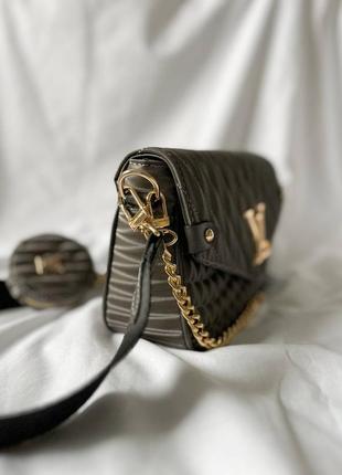 Жіноча сумка louis vuitton wave textile grey4 фото