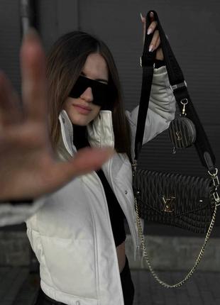 Жіноча сумка louis vuitton wave textile grey 8