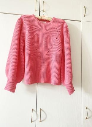 Красивый брендовый свитерик розового цвета свитерик на весну р.s