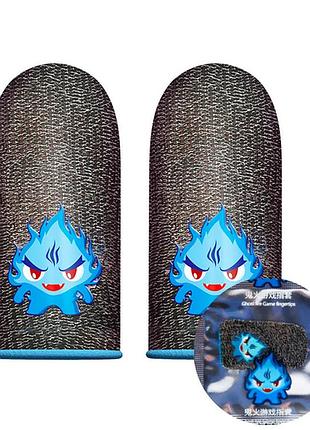 Напальчники игровые ghost fire серые светятся в темноте для игры на телефоне в pubg mobile 1 пара