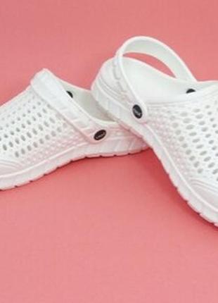 Крокси жіночі шльопанці сабо піна білі croc 41р. код 125