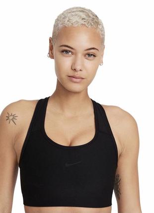 Nike спортивный топ женский dri fit безшовный черный