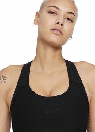 Nike спортивный топ женский dri fit безшовный черный5 фото