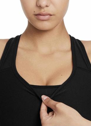 Nike спортивный топ женский dri fit безшовный черный6 фото