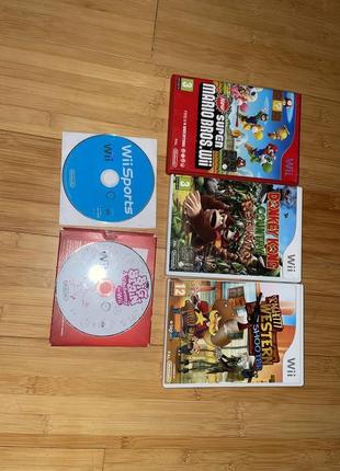 Диски для wii: mario, donkey kong, sports та ін.