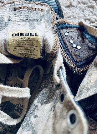 Кеды diesel оригинал бренд кеды высокие брендовые джинсовые размер 38,396 фото