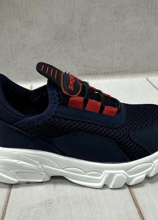 Детские кроссовки легкие  lafonten сетка 27-28 синие