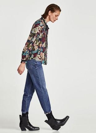 Приваблива блузка в красивий квітковий принт успішного іспанського бренду zara2 фото