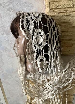 Шарф плетённого ирландского кружева