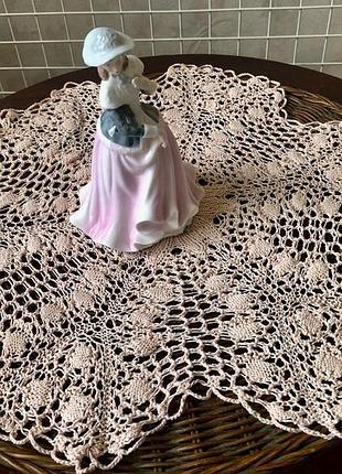 Большая салфетка спицами 53 см