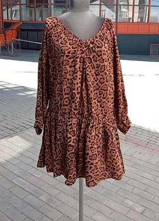Платье леопард от h&m тренд 2024