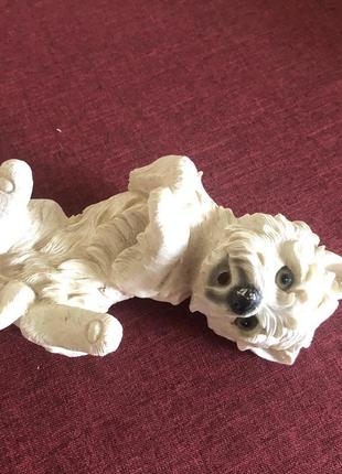 Колекційна статуетка собачки — тер'єр, що лежить 14х8 см4 фото