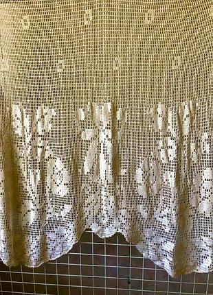 Штора філейного мережива — ручна робота 220х110 см