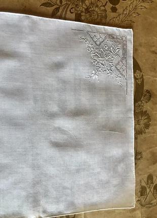 Комплект из 2 батистовых платочков с вышивкой аппенцелль8 фото