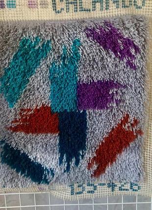 Киврова вишивка вовною заготівка для чохла або килимка calando4 фото