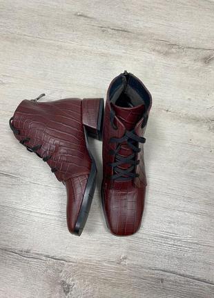 Ботинки с итальянской кожи кожаные зимние осенние3 фото