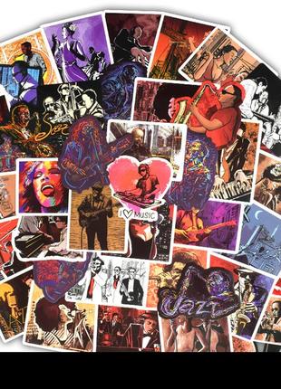 Набор виниловых наклеек стикеров (наклеек) музыка . стикербомбинг на авто телефон ноутбук