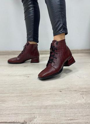 Ботинки с итальянской кожи кожаные зимние осенние5 фото