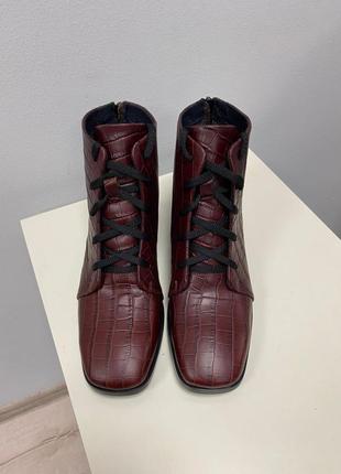 Ботинки с итальянской кожи кожаные зимние осенние6 фото