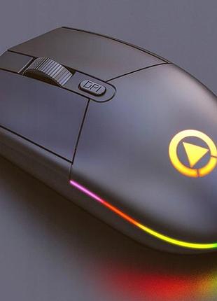 Игровая проводная мышь с rgb подсветкой для пк и ноутбука g3se, сенсор 1600 dpi