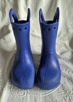 Детские унисекс сапоги crocs kids handle it rain  синие