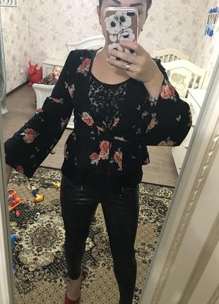 Шикарная блуза в розы от new look8 фото