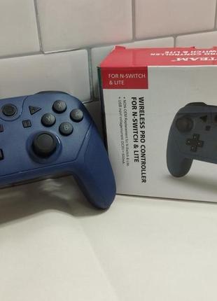 Б/у бездротовий контролер switch/switch lite з функцією nfc турбо-гіроскоп 6 осей, подвійна вібрація синій