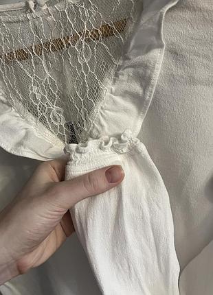 Біла блуза h&m 3