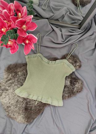 Топ на бретелях женский мята