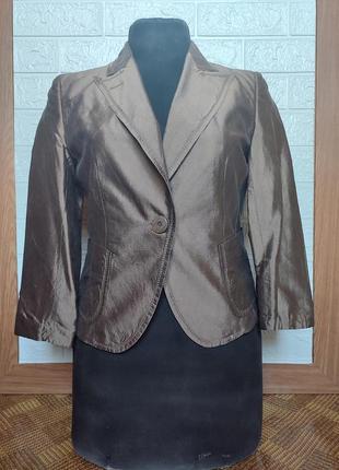 Шёлковый жакет пиджак блейзер из шёлка 100% шёлк от rene lezard rené lezard люкс ☕ 34eur/наш 38-40рр