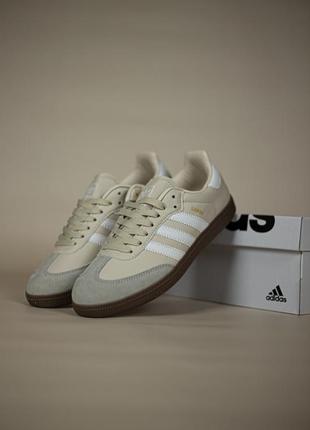 Чоловічі кросівки адідас повсякденні класичні adidas samba beige