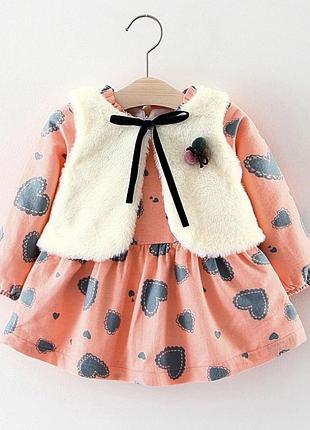 Нарядне і тепле платтячко для дівчинки