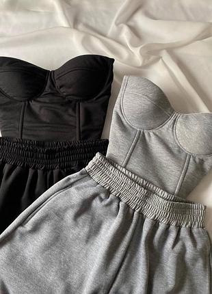 Костюм топ из имитации корсета + штаны