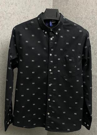 Черная рубашка от бренда h&m2 фото