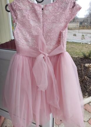Платье на девочку розовое2 фото