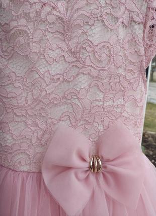 Платье на девочку розовое3 фото