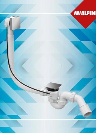 Сифон для ванны автомат квадратный премиум хромированный hc31sq-cbs1 mcalpine
