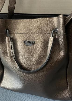 Сумка guess шопер бронзова4 фото