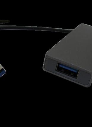 Usb hub юсб хаб на 4 порти в металевому корпусі сірий7 фото