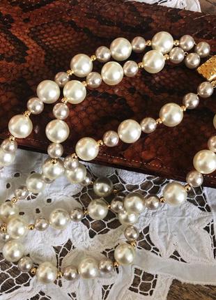 Пластиковые бусы под жемчуг, 80е