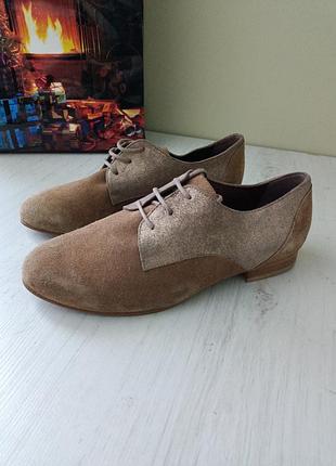 Оксфорды замшевые