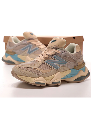 Звмшеві демисезонні кросівки new balance 9060 beige blue