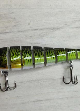 Воблер 140 мм багатошарнірна приманка для плавання, реалістична.