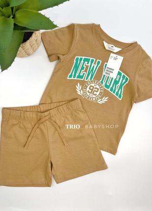 Дитячий комплект, костюм футболка і шорти h&m