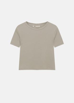 Блузка в рубчик футболка топ pull&amp;bear5 фото