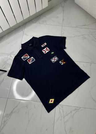 Paul & shark vented polo t-shirt with placement applique2 фото