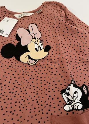 Костюм h&m minnie mouse платье туника и легинсы весна лето3 фото