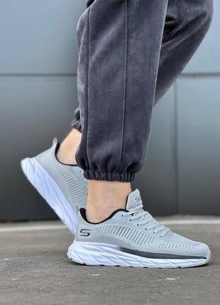 Мужские серые кроссовки тканевые👟